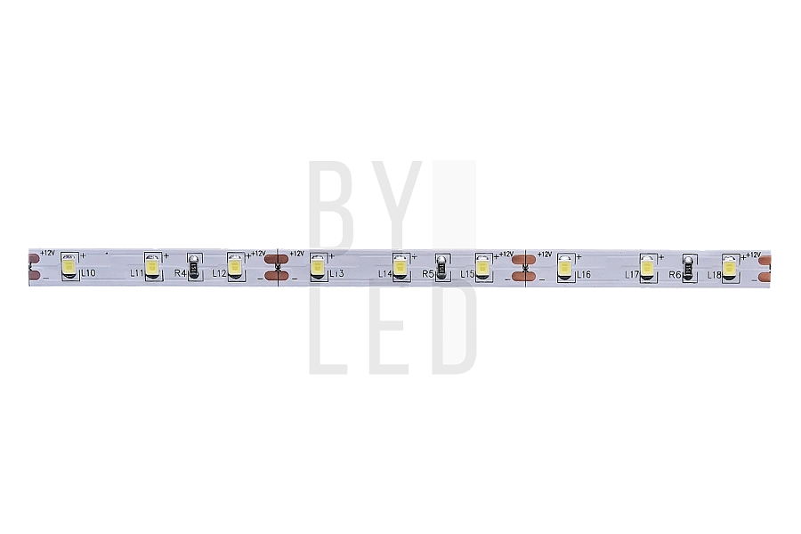 Лента светодиодная Byled Standart 2835, 60 LED/м, 4.8 Вт/м, 12В , IP20, Цвет: Холодный белый