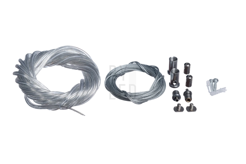 Комплект подвесов для светодиодного профиля/трека с прозрачным кабелем, 4000мм Комплект подвесов для светодиодного профиля/трека с прозрачным кабелем, 4000мм