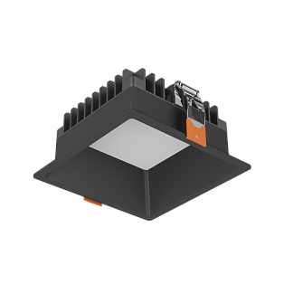 Светильник Byled серия Crater (9W, 220V, CRI>90, Черный корпус, Квадрат, Цвет: Нейтральный белый)