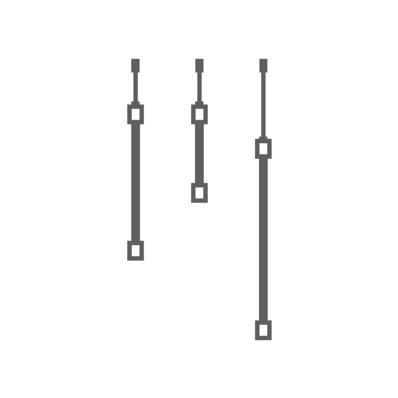 Комплект подвесного крепления с вводом питания по тросу (Крепеж, подвес 2м., заглушка, прозрачная трубка 1м)