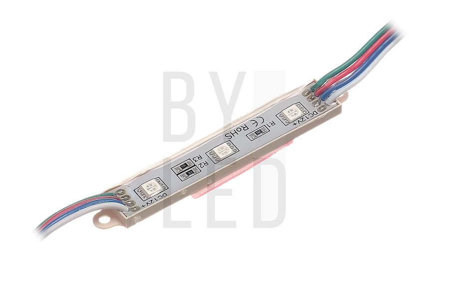 Светодиодный модуль Byled SMD5050, 0.72W, 120°, 12V, Цвет: RGB Светодиодный модуль Byled SMD5050, 0.72W, 120°, 12V, Цвет: RGB