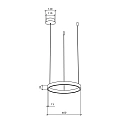 Подвесной светильник Byled серия Halo 1535 (23W, 220V, CRI>90, 400mm, Белый корпус, Цвет: Нейтральный белый)