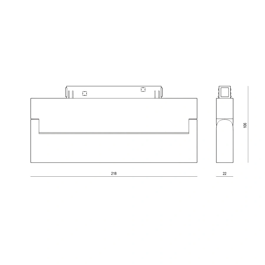 Магнитный наклонный светильник Byled серия Gravity 12W, 48V, CRI>90, 24гр., Белый, Цвет: Теплый белый