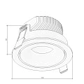 Наклонный корпус светильника Byled серия UNI-1001 Белый (наклон 30гр.)