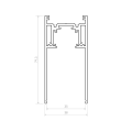 Магнитный трек универсальный Byled серия Gravity-MG35 48v, 2000mm