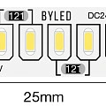 Лента светодиодная Byled Standart 3014, 240 LED/м, 24 Вт/м, 24В , IP20, Цвет: Нейтральный белый