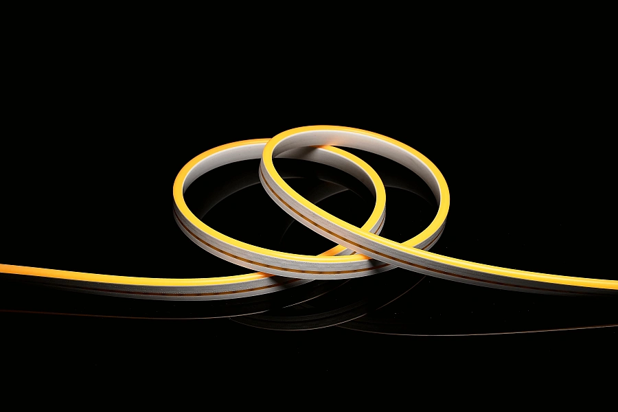 Светодиодный неон Byled SMD2835, 110 LED/m, 12W/m, 12V , IP67, 6*12мм, Цвет: Желтый