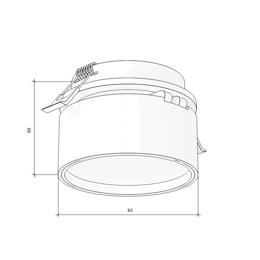 Светильник светодиодный встраиваемый Byled серия UFO-FR (12W, 220V, CRI>90, Белый корпус, Цвет: Теплый белый)