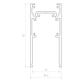 Магнитный трек универсальный Byled серия Gravity 48v, 3000mm