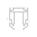Профиль для встраивания шинопровода Gravity-MG20 в натяжной потолок