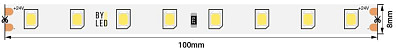 Лента светодиодная Byled PRO+ SMD2835, 80 LED/м, 12 Вт/м, 24В , IP20, Цвет: Нейтральный белый