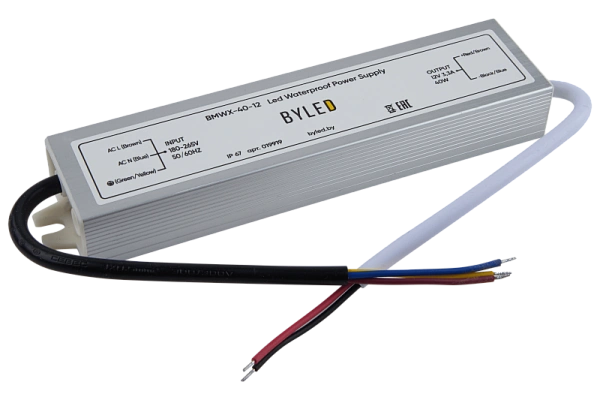Блок питания Byled LUX BMWX (40W, 3.3A, 12V, IP67, 60мес.)