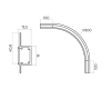 Соеденитель угловой закругленный внешний под шпаклевку Byled серия Gravity-MG15 48v, Черный
