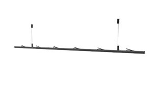 Держатель шинопровода подвесной 1200мм (макс. подвес 1500мм.) Byled серия ROPE, Черный