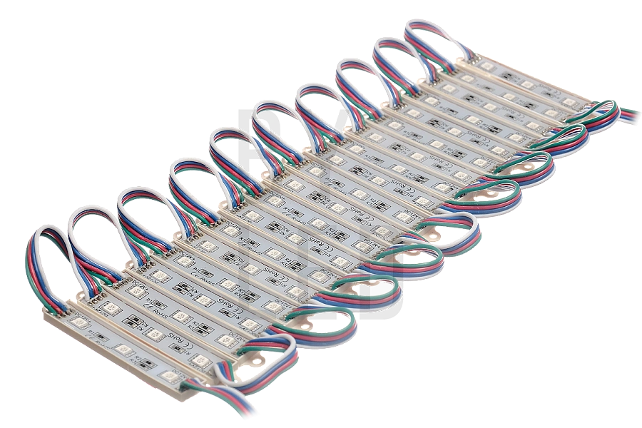 Светодиодный модуль Byled SMD5050, 0.72W, 120°, 12V, Цвет: RGB Светодиодный модуль Byled SMD5050, 0.72W, 120°, 12V, Цвет: RGB