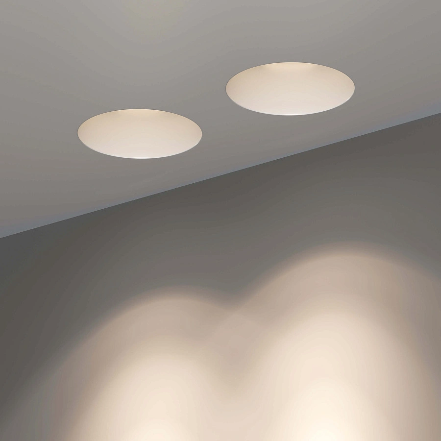 Встраиваемый светильник из гипса Byled серия CUST 8001 (10W, 220V, CRI>90, IP20, Белый корпус, Dali, 60мес., Цвет: Нейтральный белый)