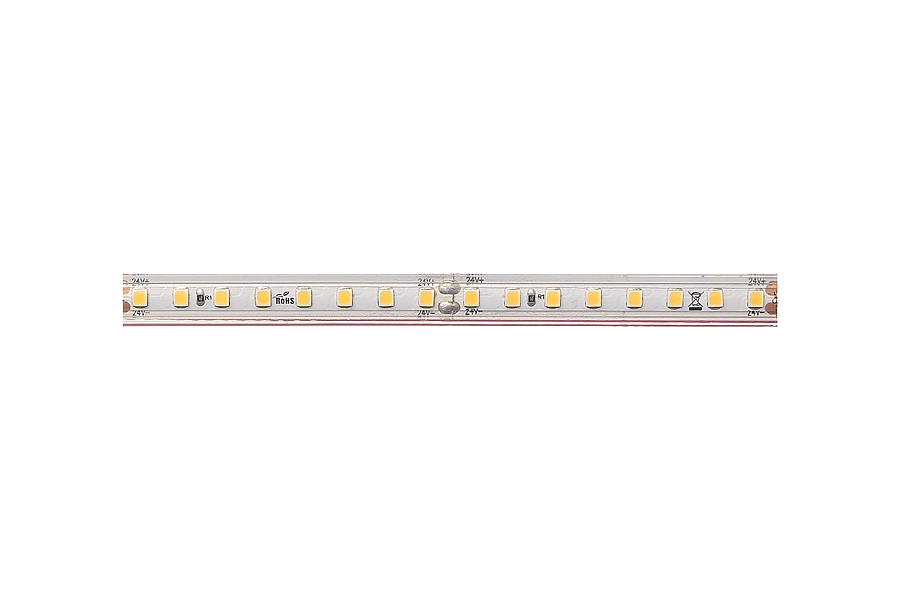 Светодиодная лента Byled LUX SMD2835, 128 LED/m, 9.6W/m, 24V , IP66, Цвет: Теплый белый