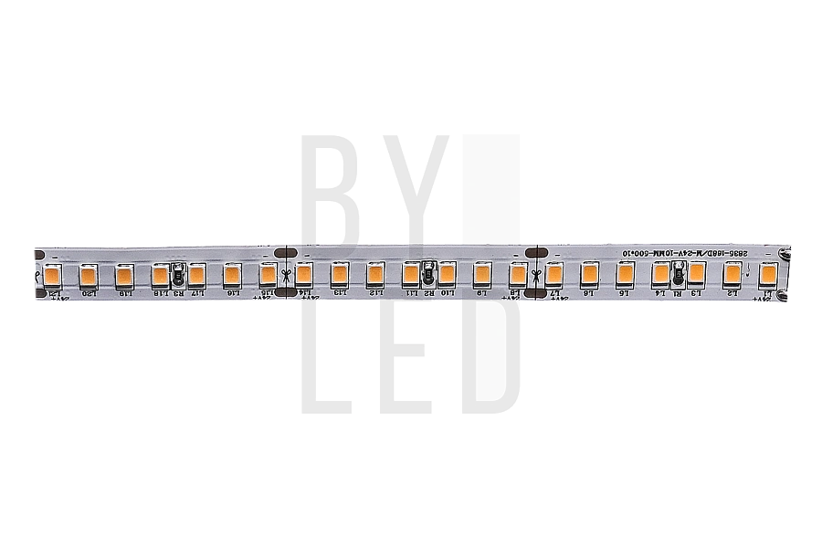 Лента светодиодная Byled PRO 2835, 168 LED/м, 17 Вт/м, 24В , IP20, Цвет: Теплый белый