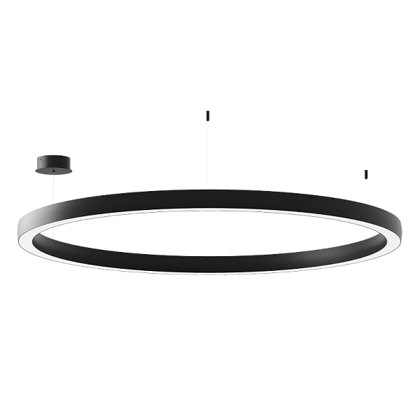 Подвесной светильник Byled серия Halo 4555 (110W, 220V, CRI>90, 1200mm, Черный корпус, Цвет: Теплый белый)