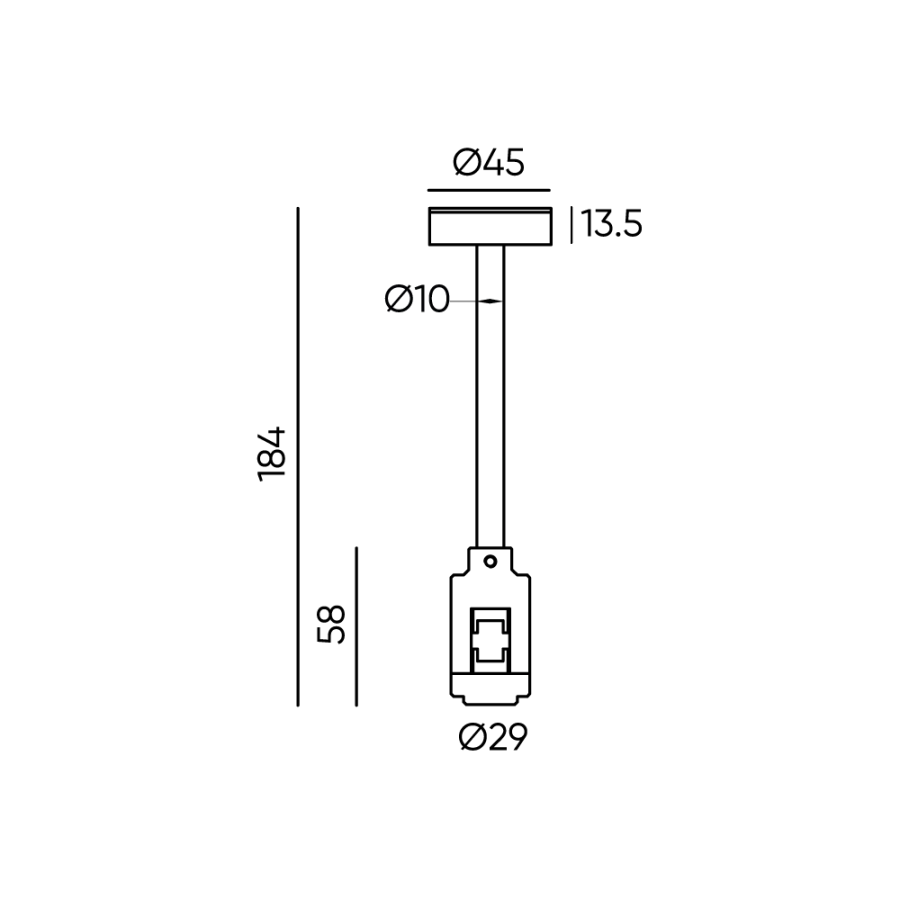 Держатель шинопровода накладной Byled серия ECLIPSE 24V 184mm с вводом питания, Золотой