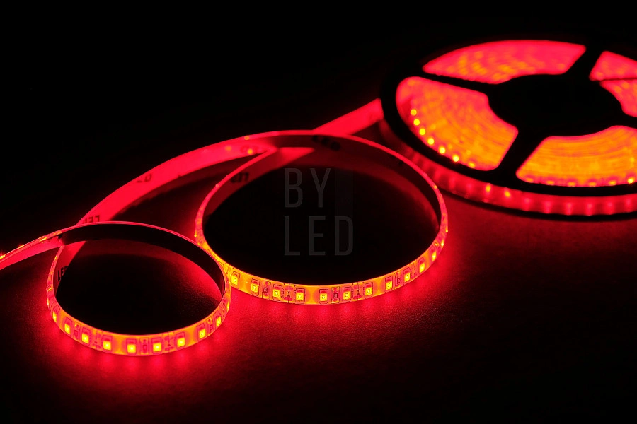  Светодиодная лента Byled Standart SMD2835, 120 LED/m, 9,6 W/m, 12V , IP65, Цвет: Красный