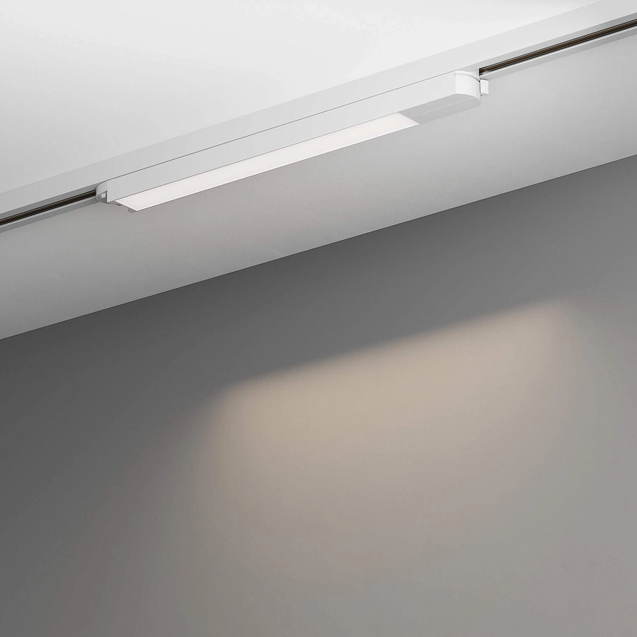 Трековый линейный светильник Byled серия Spot (12W, 230V, CRI>90, Белый корпус, Цвет: Теплый белый)
