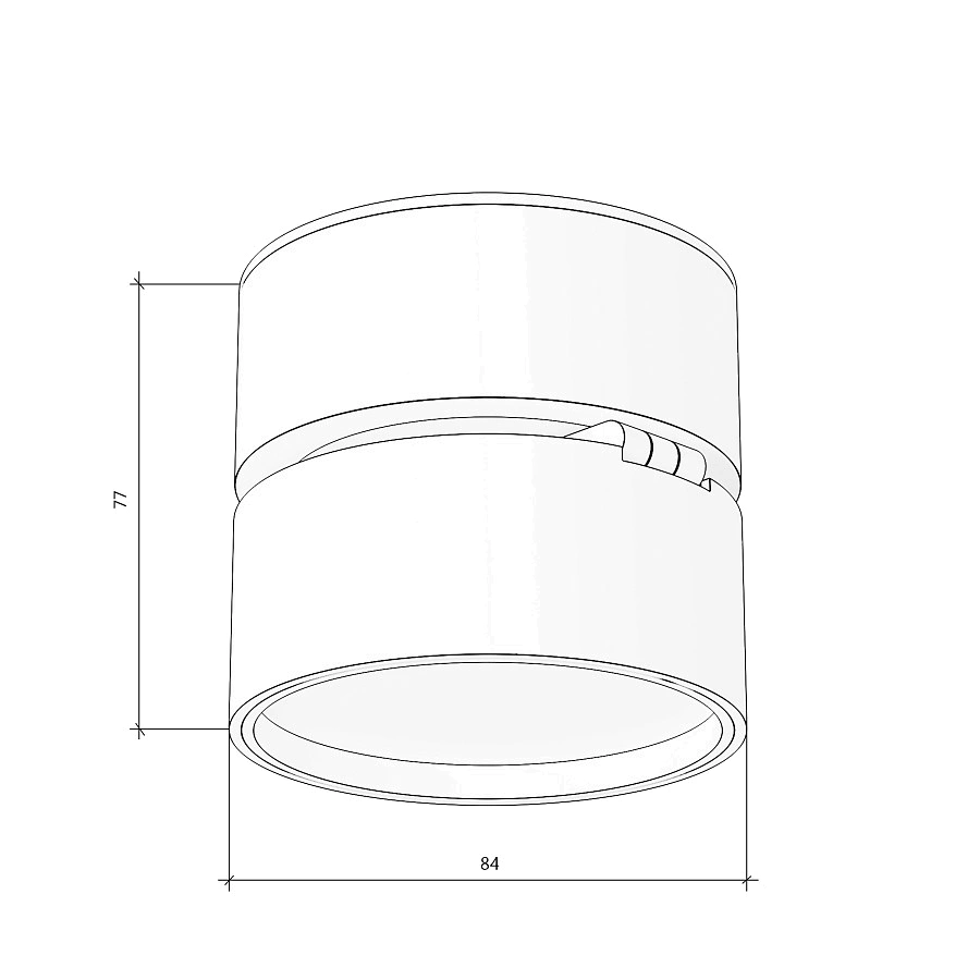 Светильник светодиодный накладной Byled серия UFO-FR (12W, 220V, CRI>90, Черный корпус, Цвет: Теплый белый)