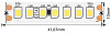 Лента светодиодная Byled PRO 2835, 168 LED/м, 17 Вт/м, 24В , IP20, Цвет: Теплый белый