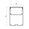 Светодиодный профиль Byled накладной 3000*50*70мм, алюминиевый, анодированный