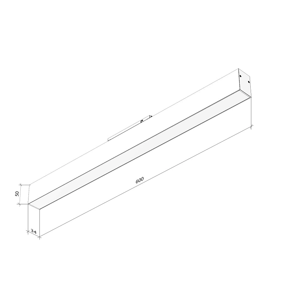 Магнитный встраиваемый светильник Byled серия Gravity MG35 16W, 48V, CRI>90, 600mm, Цвет: Нейтральный белый