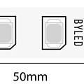  Светодиодная лента Byled Standart SMD2835, 120 LED/m, 9,6 W/m, 24V , IP20, Цвет: Красный