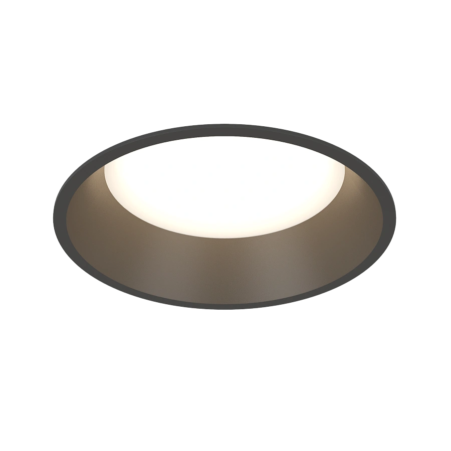 Светильник Byled серия Crater (15W, 220V, CRI>90, Черный корпус, Круг, Цвет: Теплый белый)