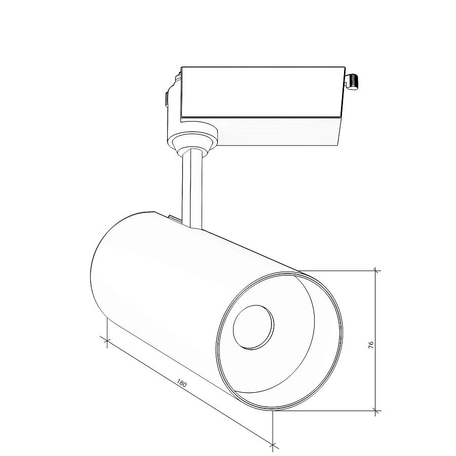 Трековый светильник Byled серия Spot (30W, 230V, CRI>90, Белый корпус, Цвет: 5000K)