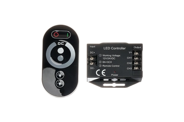 Контроллер (Диммер) с пультом Byled серия CNS (12-24v, 1CH*24A, RF, Сенсорный)