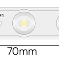 Светодиодный линзованный модуль Byled SMD2835, 1.5W, 175°, 12V, Цвет: Теплый белый 3000К