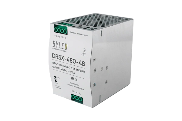 Блок питания Byled DRSX-480-48 (480W, 48V, 10A, 60мес.)