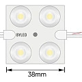 Светодиодный линзованный модуль Byled SMD2835, 2W, 175°, 12V, Цвет: Холодный белый 9000К