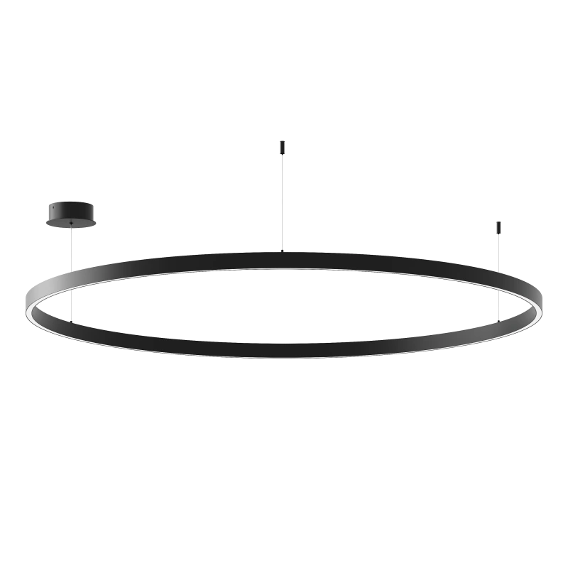 Подвесной светильник Byled серия Halo 1535 (75W, 220V, CRI>90, 1200mm, Черный корпус, Цвет: Теплый белый)