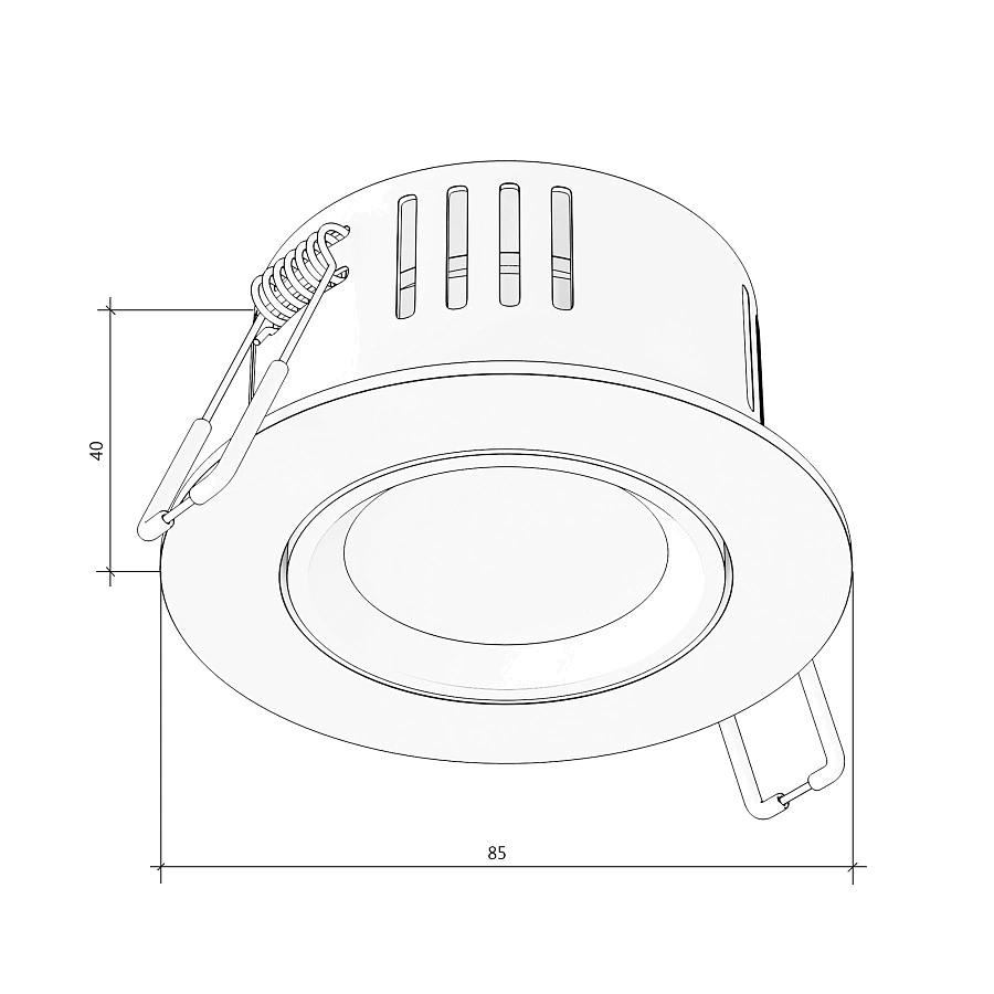 Светильник светодиодный Byled серия Vacuum (8W, 220V, CRI>90, IP65, Белый корпус, Цвет: Нейтральный белый)