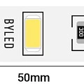 Лента светодиодная Byled Standart 5630, 60 LED/м, 12 Вт/м, 12В , IP20, Цвет: Теплый белый