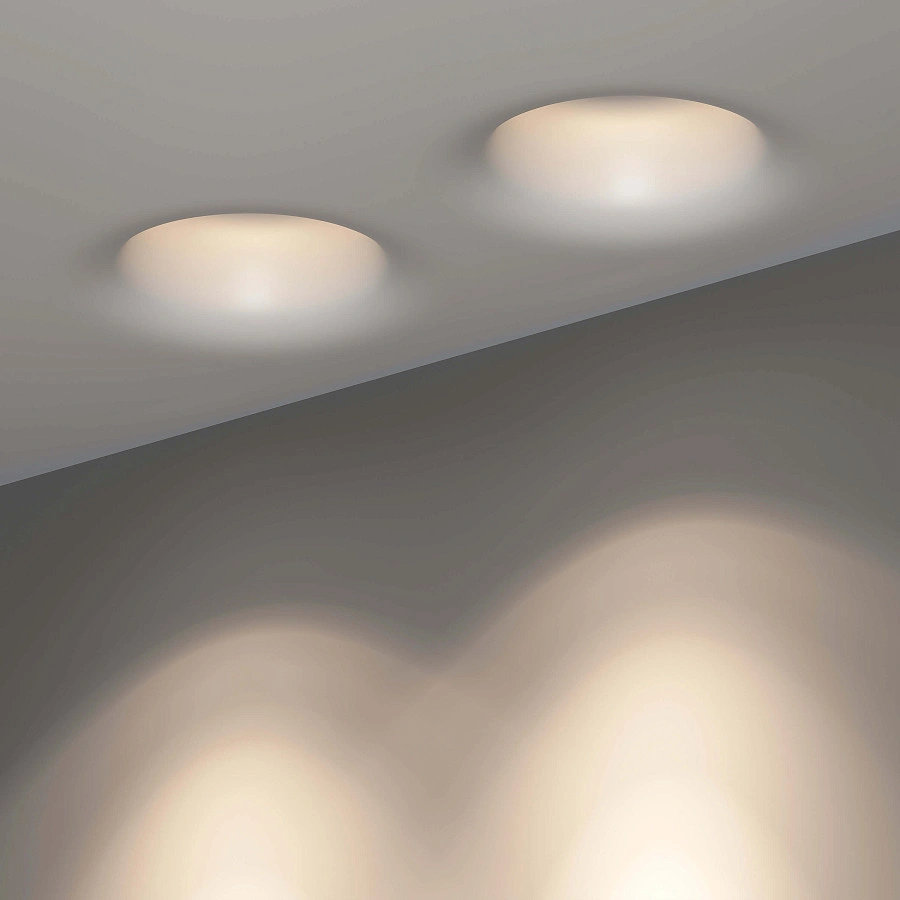 Встраиваемый светильник из гипса Byled серия CUST 1001 (10W, 220V, CRI>90, IP20, Белый корпус, 60мес., Цвет: Теплый белый)