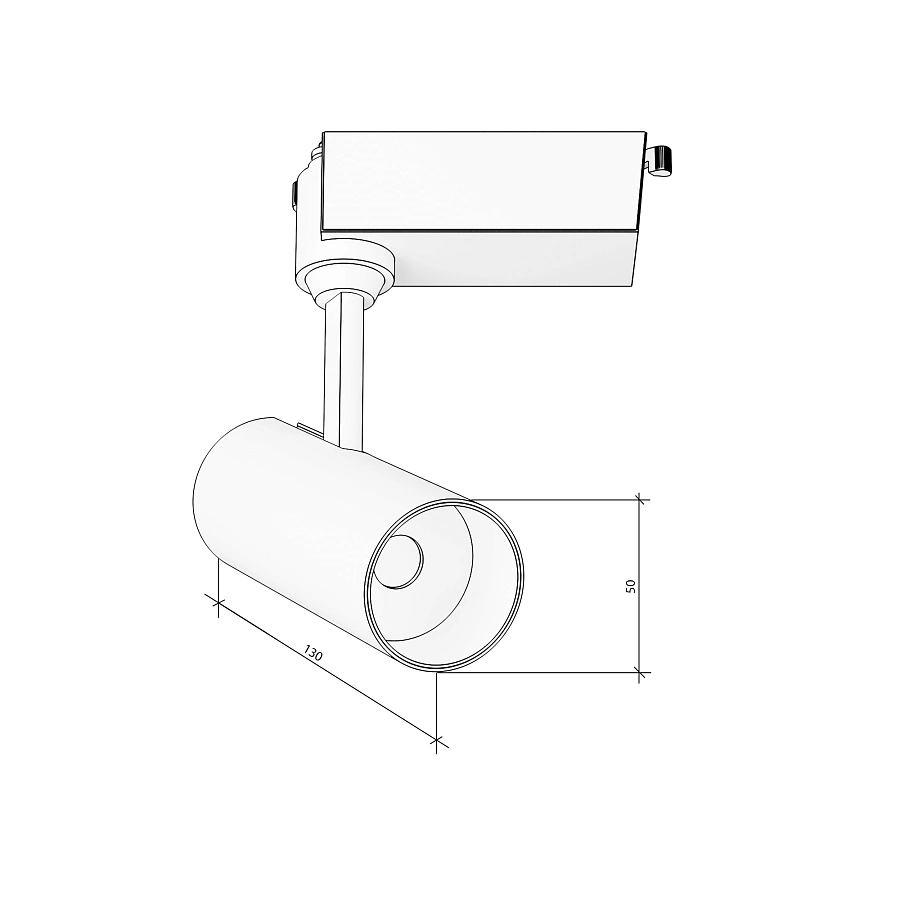 Трековый светильник Byled серия Spot (10W, 230V, CRI>80, Черный корпус, Цвет: Нейтральный белый)