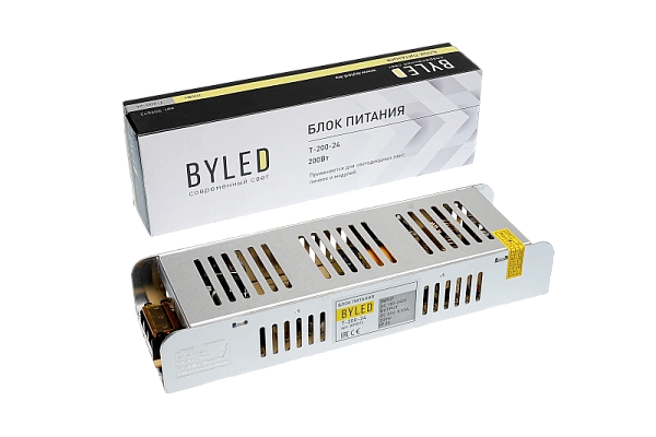 Блок питания Byled компактный (узкий), 200 W, 24V