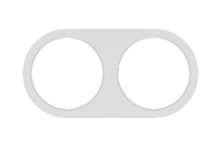 Двойная рамка закругленная для светильника Byled серия UNI-BZ-85 Белый