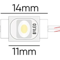 Светодиодный линзованный модуль Byled SMD2835, 0.36W, 120*160°, 12V, Цвет: Холодный белый 9000К