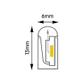 Светодиодный неон Byled SMD2835, 120 LED/m, 9.6W/m, 24V , IP67, Цвет: Синий