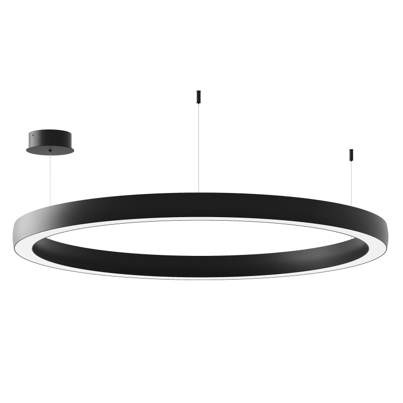 Подвесной светильник Byled серия Halo 4555 (70W, 220V, CRI>90, 900mm, Черный корпус, Цвет: Нейтральный белый)