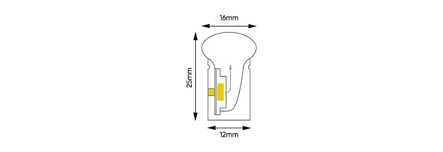 Светодиодный неон Byled PRO SMD2835, 120 LED/m, 6W/m, 230V , IP67, Цвет: Синий