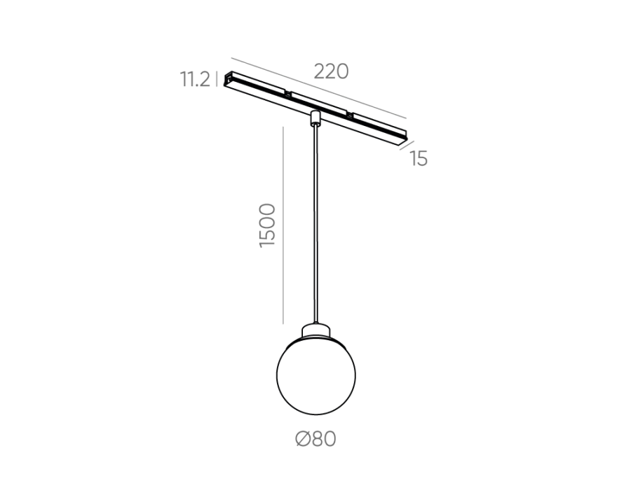 Магнитный подвесной светильник Byled серия Gravity-MG15 3W, 48V, CRI>90, 360гр., Цвет: Нейтральный белый