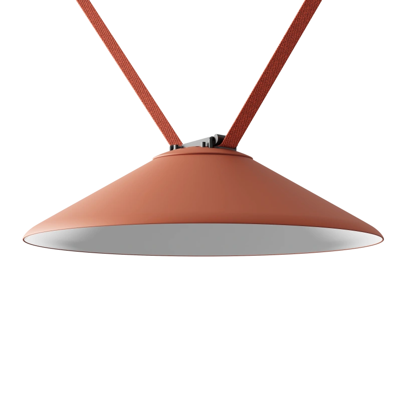 Трековый светильник Byled серия ROPE-CN 16W, 24V, CRI>90, 110гр., Ф395mm, Терракота, Цвет: Теплый белый